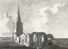 NORTHANTS. Boughton Church. Grose. 18C 1784 old antique vintage print picture