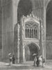 CAMBS. Peterborough cathedral Porch west end 1836 old antique print picture