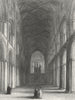 CAMBS. Peterborough cathedral nave 1836 old antique vintage print picture