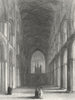 CAMBS. Peterborough cathedral nave 1836 old antique vintage print picture