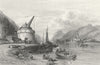 GERMANY. Andernach, Rhine. Belgium. Wright boats 1841 old antique print