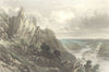 GERMANY. Drachenfels & Nonnenwerth, Rhine. & 1840 old antique print picture