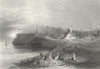 BULGARIA. Rutzschuk. Rutzchuk Sails river flag 1840 old antique print picture