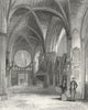 OXON. Oxford cathedral North Aisle of Choir 1860 old antique print picture