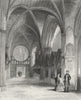 OXON. Oxford cathedral North Aisle of Choir 1850 old antique print picture