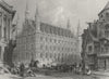 BELGIUM. Town Hall Louvain, cathedral, Hotel Ville  1840 old antique print