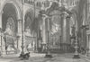 BELGIUM. Church St Bavon, Ghent. Wright 1840 old antique vintage print picture