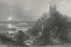 GERMANY. Greiffenstein. river island boat Sails 1840 old antique print picture
