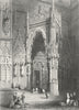 GERMANY. Porch cathedral, Ratisbon. parade  1840 old antique print picture