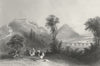 GERMANY. Walhalla, Ratisbon. Bartlett bridge Trees  1840 old antique print