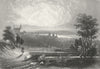 GERMANY. Fulda. Payne Trees Buildings river bridge 1847 old antique print