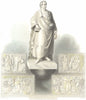 GERMANY. Gothe monument in Frankfurt. Goethe. Payne 1847 old antique print