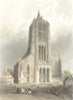 GERMANY. Ulm cathedral. horse cart building tree 1842 old antique print
