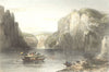 GERMANY. Weltenburg. boat Horse Flag Mtns  1842 old antique print picture