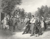 GERMANY. German skittle ground. Payne Children Dogs 1847 old antique print