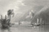 STOLZENFELS. old robber Ft, Rhine. Wright boat 1841 antique print picture