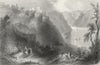 RHEINFELS. above St Goar, Rhine. Wright-Bartlett 1840 old antique print