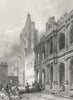 GERMANY. Town Hall, Cologne, Rhine. Wright 1840 old antique print picture
