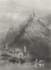 GERMANY. Thurmberg, Mouse, Rhine. Wright 1840 old antique print picture