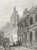 GERMANY. Town Hall, Cologne, Rhine. Wright 1841 old antique print picture