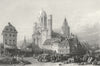 GERMANY. Mainz cathedral, Rhine. Wright 1841 old antique vintage print picture