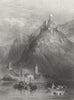 GERMANY. Thurmberg, Mouse, Rhine. Wright 1841 old antique print picture