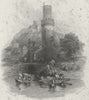 GERMANY. Round Tower, Oberwesel. Wright 1841 old antique vintage print picture