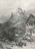 GERMANY. Braubach, Rhine. Wright 1841 old antique vintage print picture