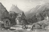 GERMANY. Valley Oberwesel Rhine. Wright 1841 old antique vintage print picture
