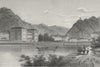 GERMANY. Ems, conversation House. Rohbock town river 1840 old antique print