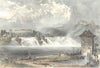 SCHAFFHAUSEN. Rhine falls. Germany Hozier  1875 old antique print picture