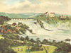 GERMANY. Rheinfall Schaffhausen. Walther-Rhine falls 1880 old antique print