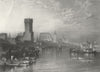 GERMANY. Cologne river. Koln. Turner view  1870 old antique print picture