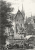 GERMANY. German mill. Brunswick 1880 old antique vintage print picture