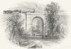 NORTHANTS. Blisworth viaduct trains 1860 old antique vintage print picture