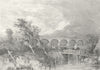 STONY STRATFORD. Wolverton viaduct. Dodgson Trains 1860 old antique print
