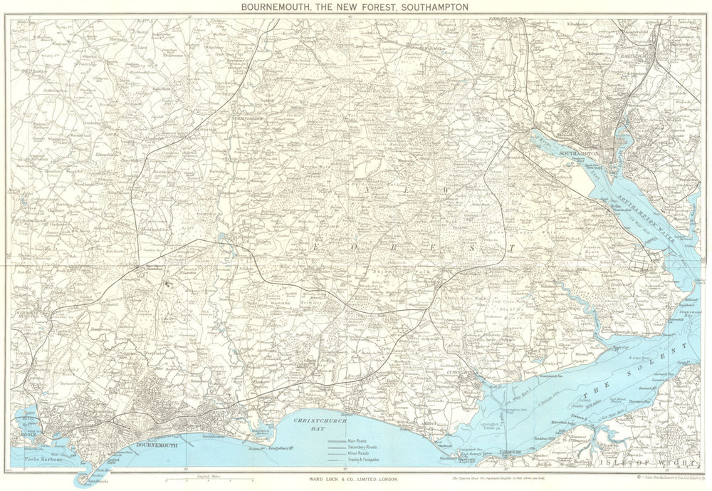 THE NEW FOREST & environs. Bournemouth Southampton Ringwood. WARD LOCK 1963 map