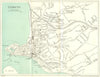 EXMOUTH vintage town/city plan. Devon. WARD LOCK 1929 old vintage map chart