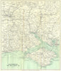 SOUTHAMPTON ENVIRONS Isle of Wight New Forest Bournemouth Winchester 1930 map