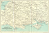 TOURING MAP OF HAMPSHIRE & DORSET. Wiltshire Somerset. WARD LOCK 1950 old