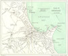 SWANAGE vintage town/city plan. Dorset. WARD LOCK 1950 old vintage map chart