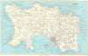 JERSEY. St Helier. Channel Islands. WARD LOCK 1964 old vintage map plan chart