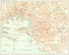 GENOA GENOVA. Vintage town city map plan. Italy 1927 old vintage chart