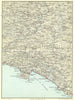 ITALIAN RIVIERA LIGURE LEVANTE.Portofino S Margherita Rapallo 1927 old map