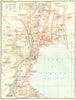 LUGANO. Vintage town city map plan. Switzerland 1927 old vintage chart