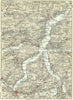 LAKE LAGO DI COMO. Vintage map plan. Bellinzona Lecco. Italy 1927 old