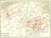 BOLZANO-GRIES. Vintage town city map plan. Italy 1927 old vintage chart