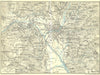 MERANO & ENVIRONS. Vintage map plan. Italy 1927 old vintage chart