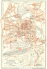 VICENZA. Vintage town city map plan. Italy 1927 old vintage chart