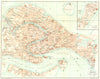 VENEZIA. Vintage town city map plan. Inset Lido. Venice 1927 old vintage